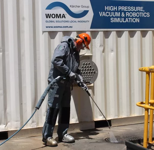 High pressure water jetting training for class A machines